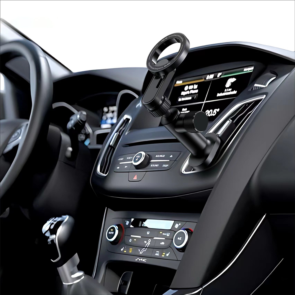 Go Des GD-HD327 Magnetik Magsafe Uyumlu 360 Derece Dönebilen Düz Zemin ve Havalandırma Tasarımlı Araç Telefon Tutucu - 2