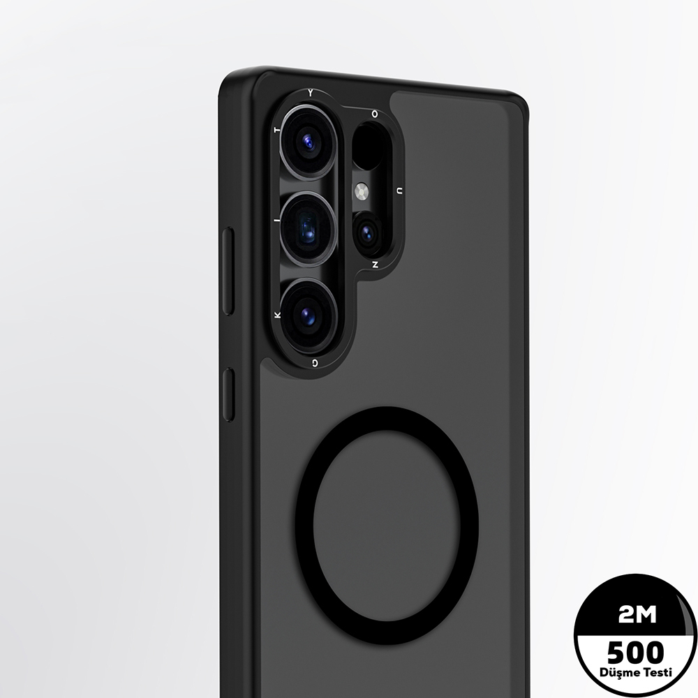 Samsung Galaxy S25 Ultra Uyumlu Kılıf Magsafe Şarj Özellikli Cam Arka Yüzey TPU Youngkit Gemstone Serisi Kapak - 8