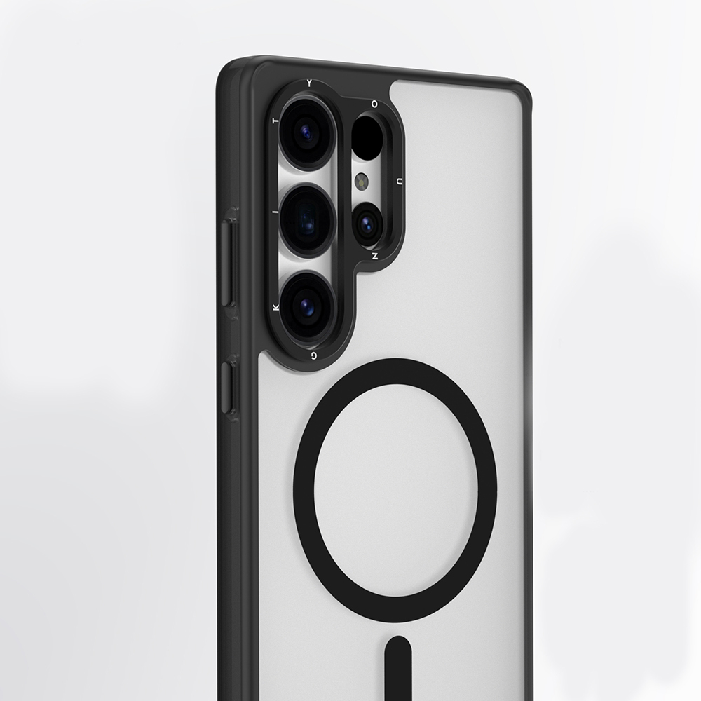 Samsung Galaxy S25 Ultra Uyumlu Kılıf M-safe Şarj Özellikli Cam Arka Yüzey TPU Youngkit Gemstone Serisi Kapak - 12