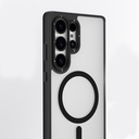 Samsung Galaxy S25 Ultra Uyumlu Kılıf M-safe Şarj Özellikli Cam Arka Yüzey TPU Youngkit Gemstone Serisi Kapak - 12