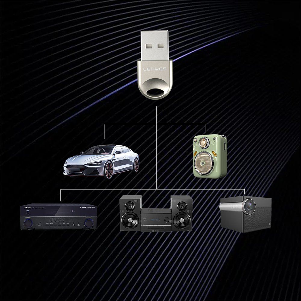 Lenyes LR202 USB Bluetooth 5.1 Wireless Transmitter Adaptör - 8