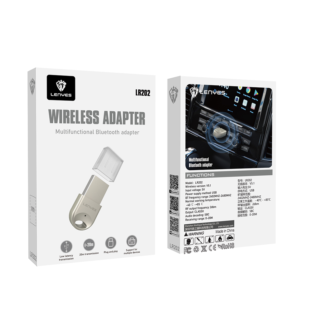 Lenyes LR202 USB Bluetooth 5.1 Wireless Transmitter Adaptör - 10