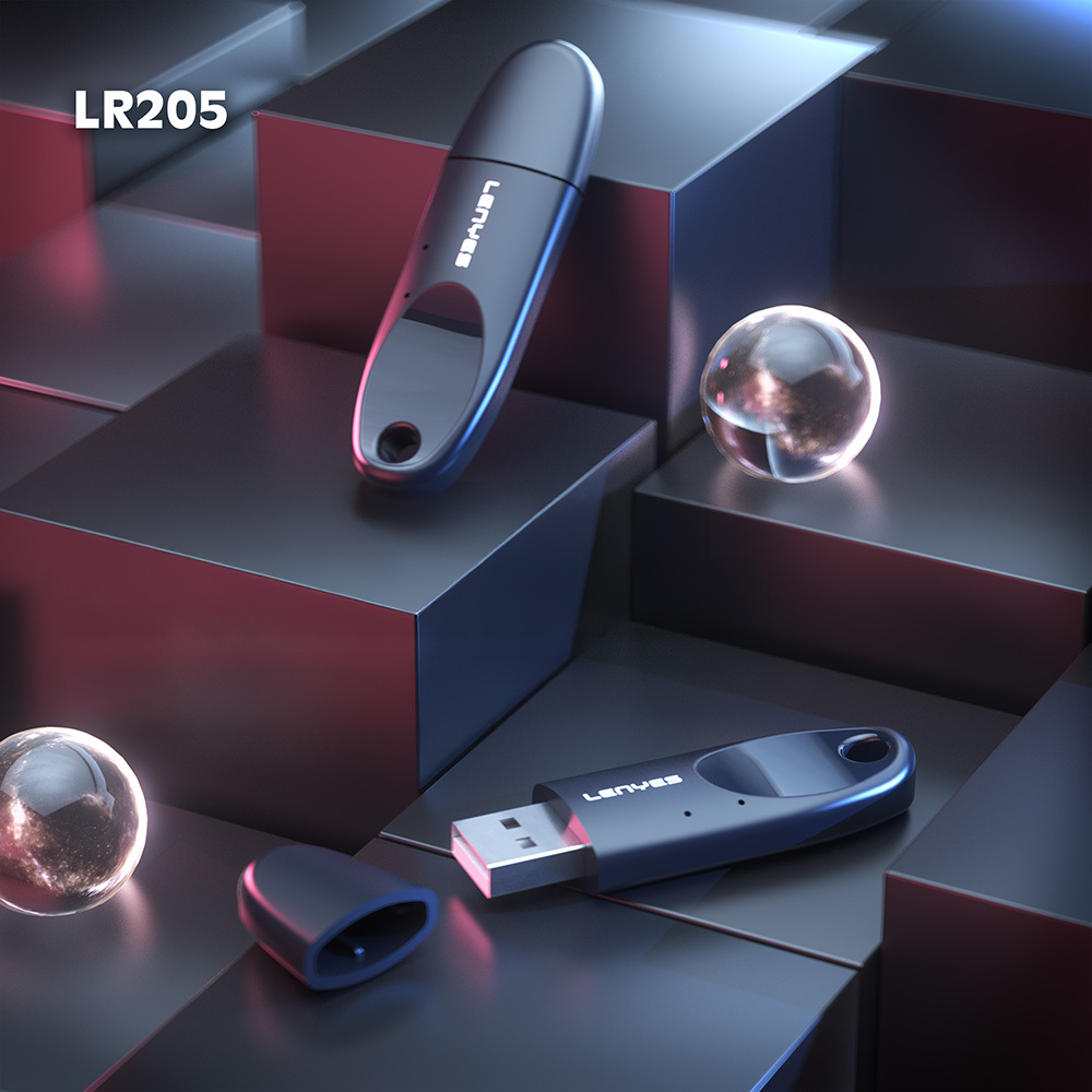 Lenyes LR205 USB Bluetooth 5.1 Class 2 Wireless Transmitter Adaptör - 5