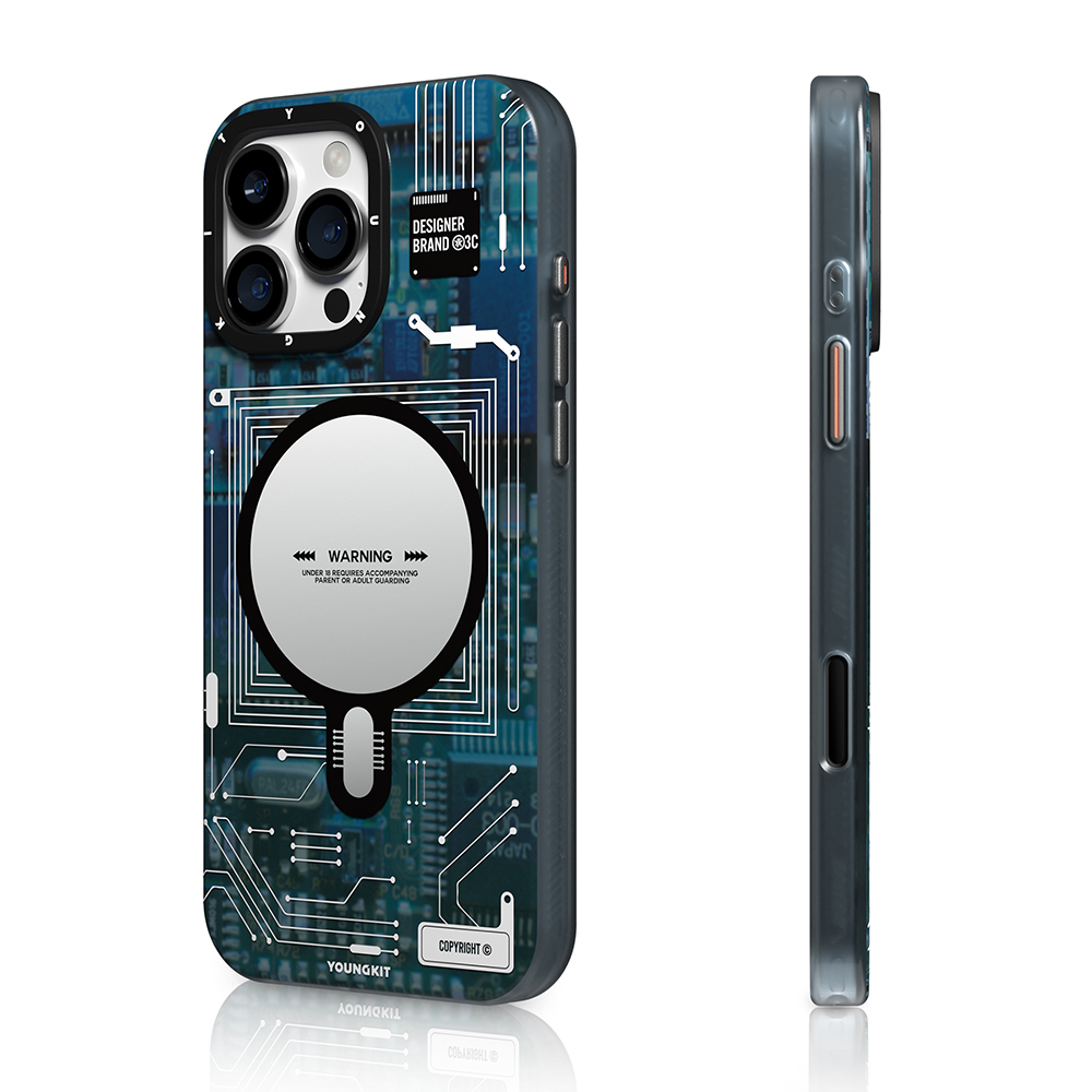 Apple iPhone 16 Pro Uyumlu Kılıf Magsafe Şarj Özellikli Kamera Denetim Butonlu Youngkit Technology Serisi Kapak - 1