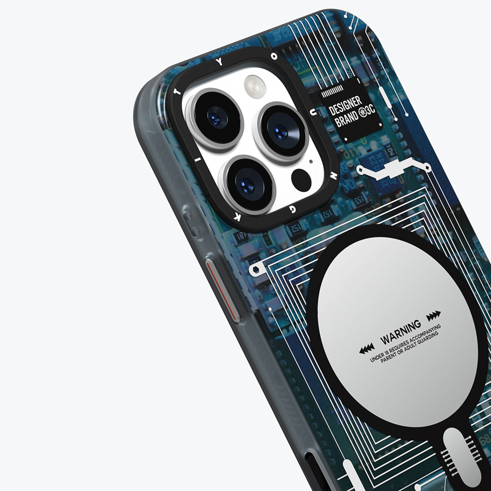 Apple iPhone 16 Pro Uyumlu Kılıf Magsafe Şarj Özellikli Kamera Denetim Butonlu Youngkit Technology Serisi Kapak - 10