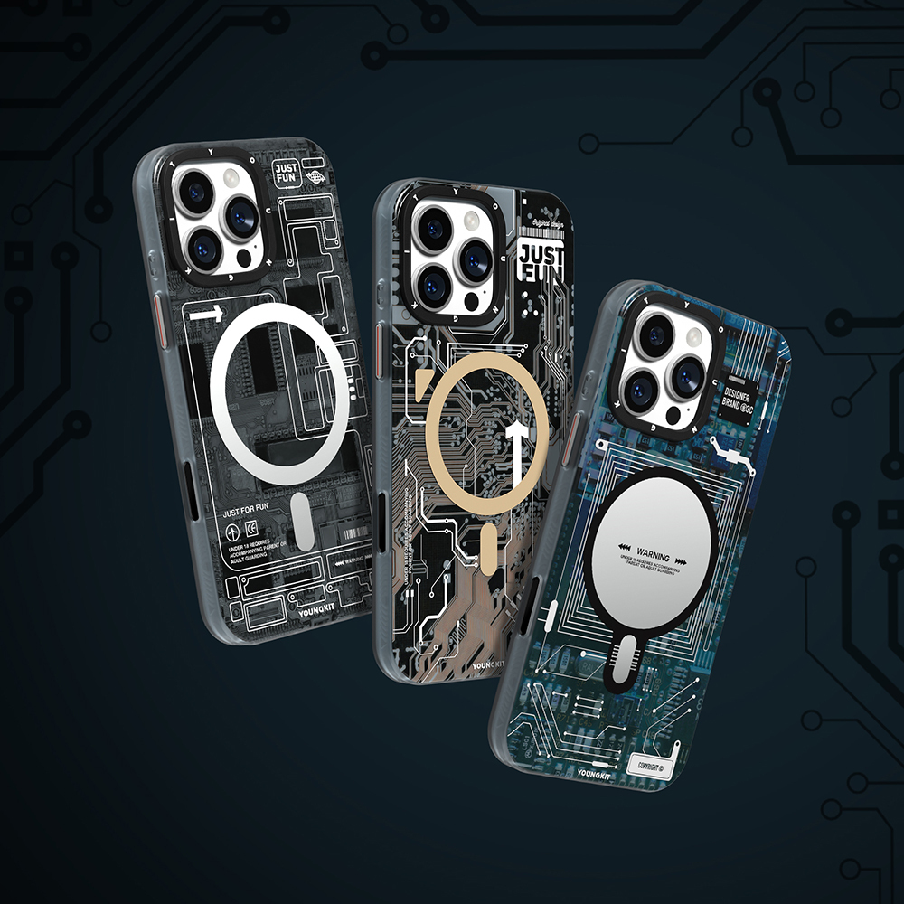 Apple iPhone 16 Pro Uyumlu Kılıf Magsafe Şarj Özellikli Kamera Denetim Butonlu Youngkit Technology Serisi Kapak - 11