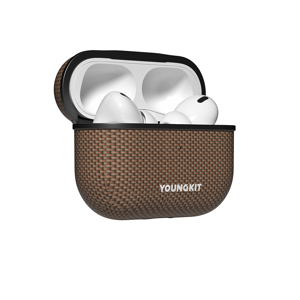 Apple Airpods Pro Uyumlu Kılıf Magsafe Şarj Özellikli Aramid Fiber Youngkit 1500D Kevlar Extreme Wing Serisi Kapak - 2