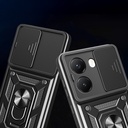 Xiaomi Poco X7 Uyumlu Pro Kılıf Magnetik Standlı Kamera Korumalı Zore Sürgülü Vega Kapak - 3