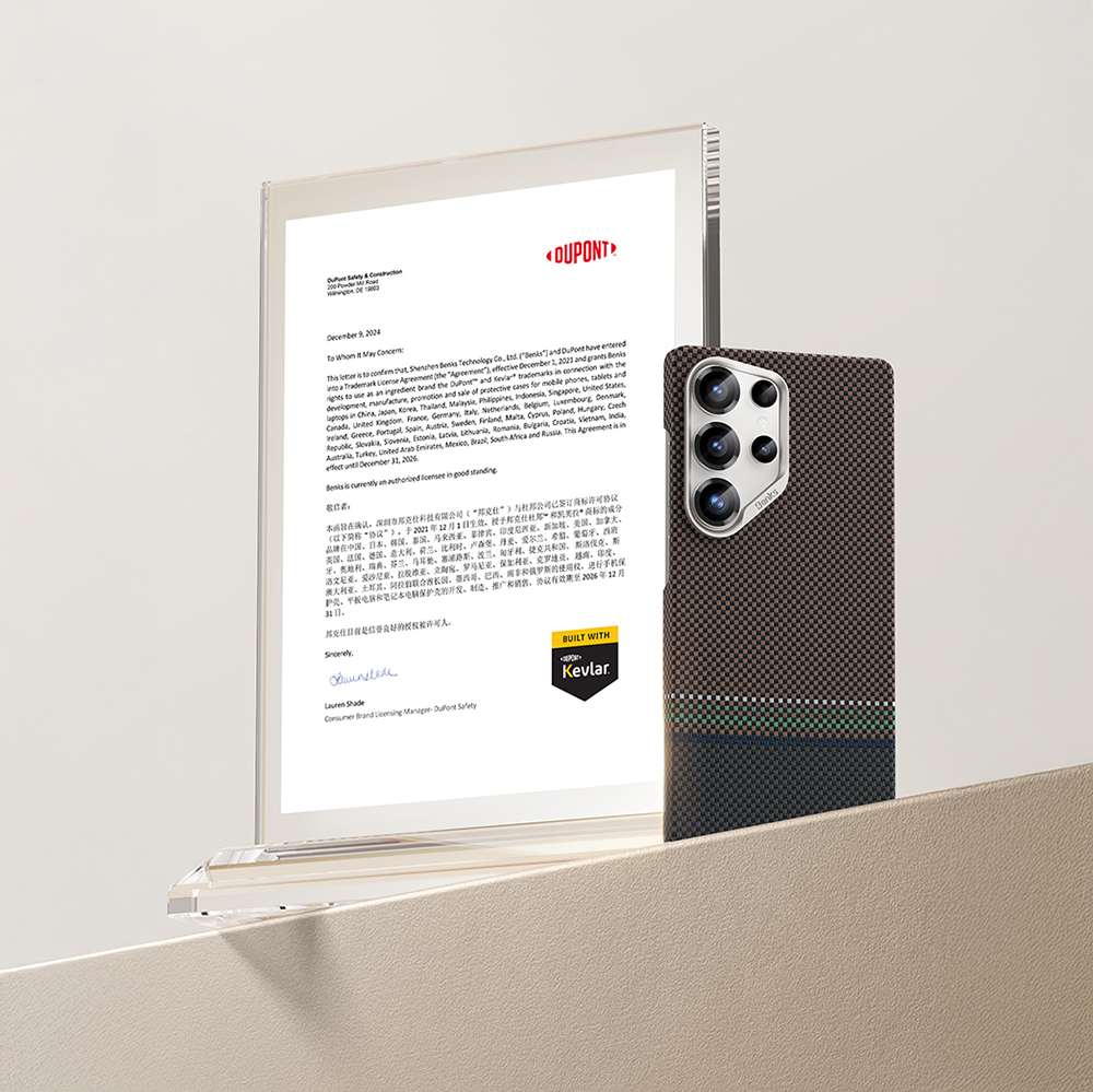 Samsung Galaxy S25 Ultra Uyumlu Kılıf Magsafe Şarj Özellikli Karbon Fiber Tasarımlı Benks Prestige ArmorAir Kevlar Kapak - 6