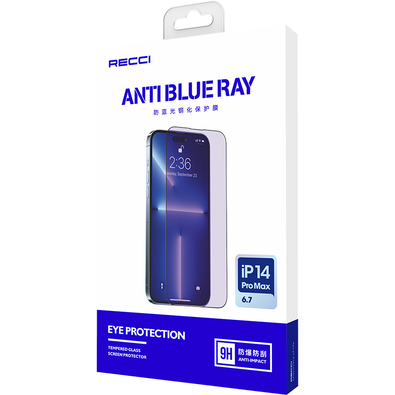 Apple iPhone 16E Uyumlu Recci Anti-Blue Light Cam Ekran Koruyucu - 1