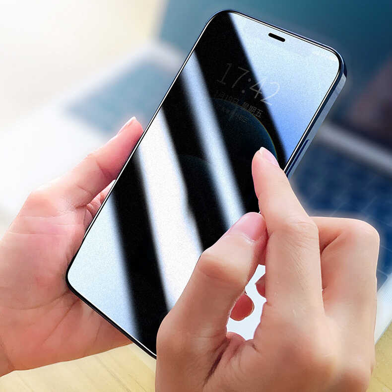 Apple iPhone 16E Uyumlu Zore Fit Hard Mat Privacy Cam Ekran Koruyucu - 9