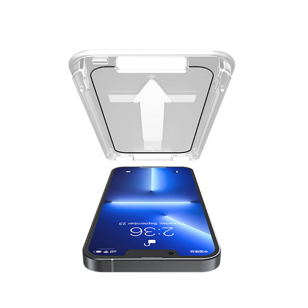 Apple iPhone 16E Uyumlu Recci RSP-A10 HD Temperli Cam Ekran Koruyucu + Kolay Uygulama Aparatlı - 3