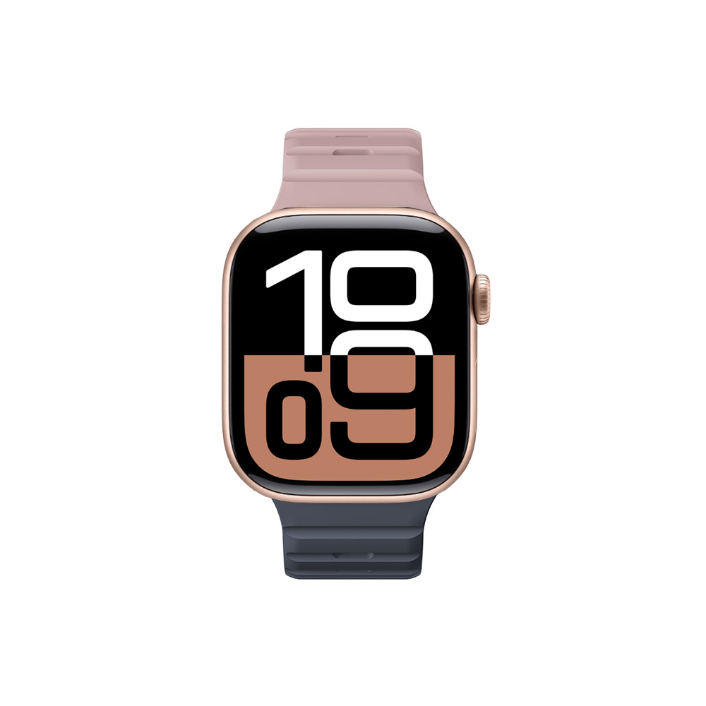Apple Watch 10 46mm Uyumlu Amazingthing SilqLock Silikon Kordon Strap Kayış - 5