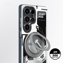 Samsung Galaxy S25 Ultra Uyumlu Kılıf Magsafe Şarj Özellikli Youngkit 360° Standlı Technology Serisi Kapak - 3