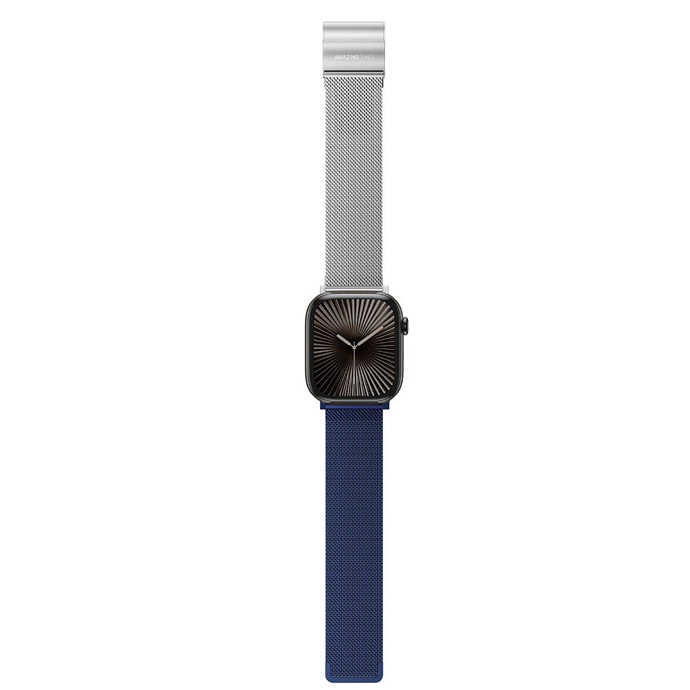Apple Watch 10 46mm Uyumlu Amazingthing Omni StyleFlip Metal Hasır Kordon - 7