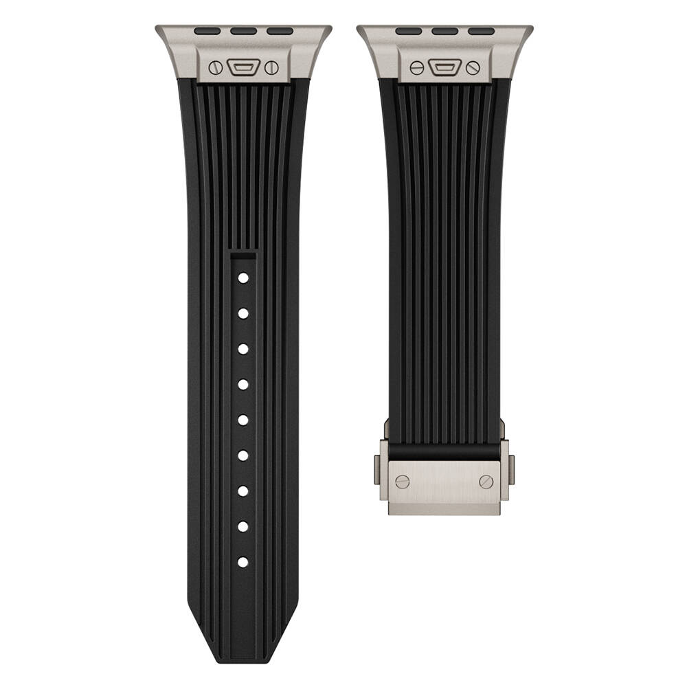 Apple Watch 44mm Uyumlu Zore KRD-113 Spor Görünümlü Silikon Kordon - 8