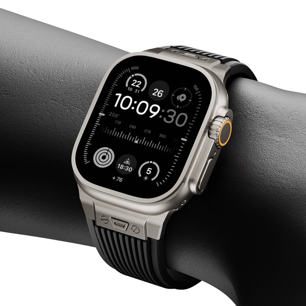Apple Watch 44mm Uyumlu Zore KRD-113 Spor Görünümlü Silikon Kordon - 17