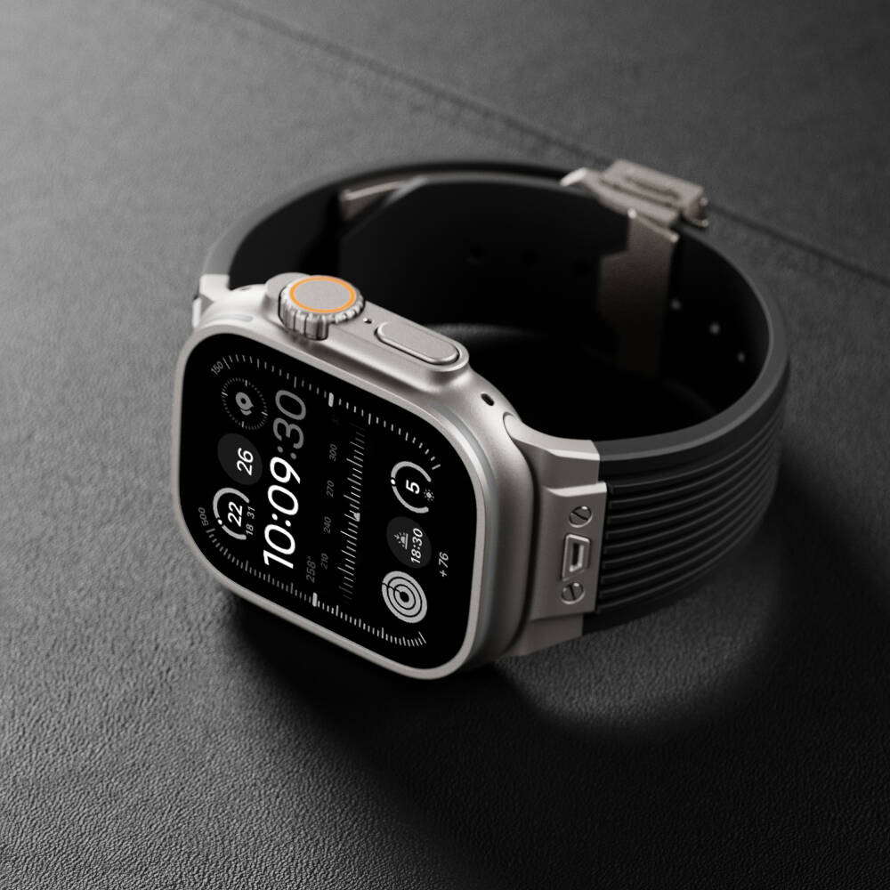 Apple Watch 44mm Uyumlu Zore KRD-113 Spor Görünümlü Silikon Kordon - 19