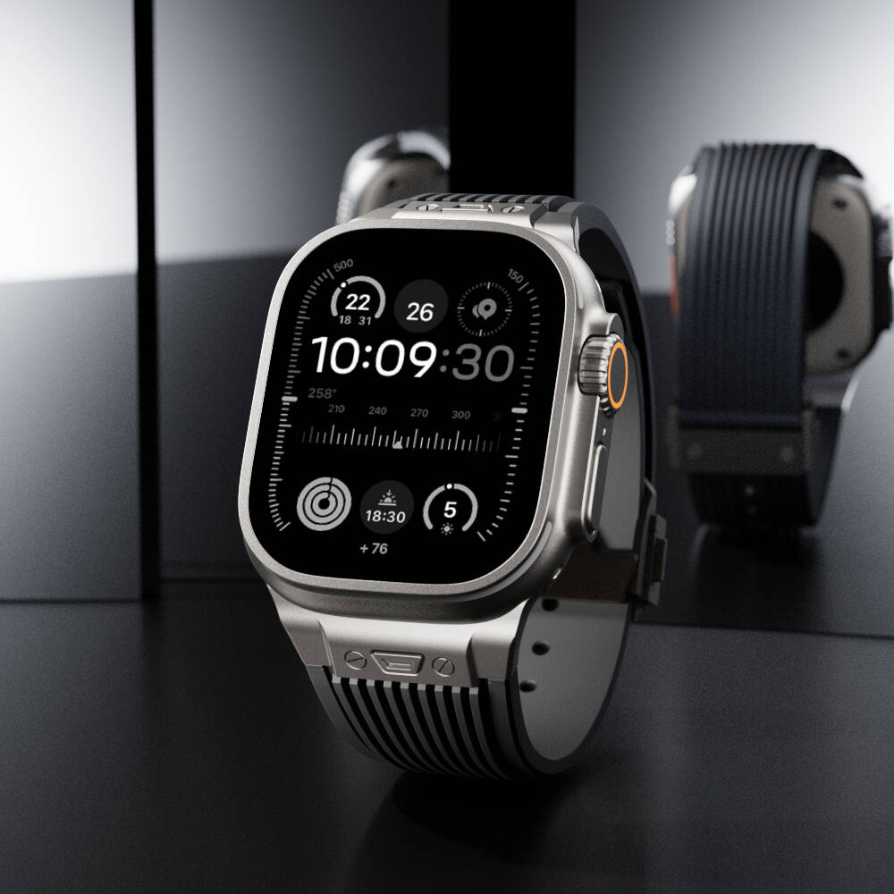 Apple Watch 44mm Uyumlu Zore KRD-113 Spor Görünümlü Silikon Kordon - 20