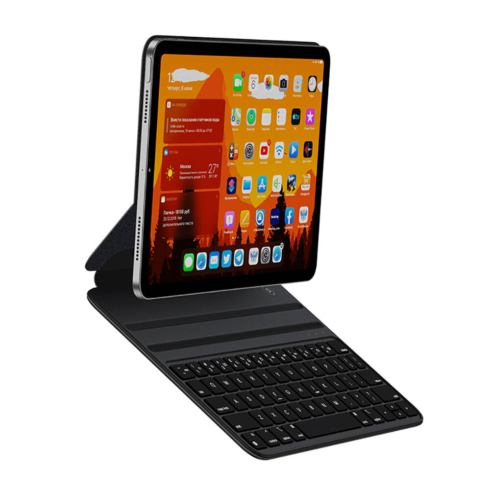 Apple iPad Air 11 2025 M3 Wiwu F16 Klavyeli Standlı Magnetik Kılıf - 1