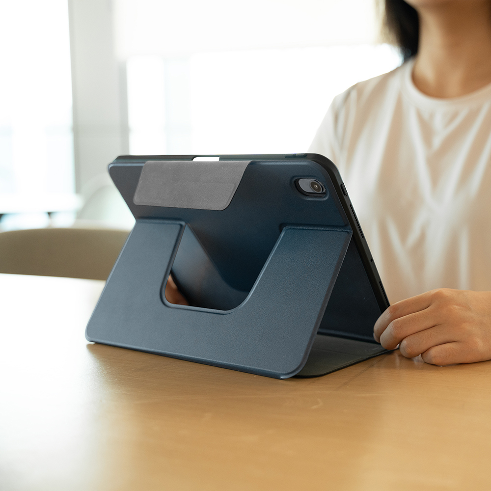 Apple iPad Air 11 2025 M3 Raptic Spin Detachable Folio PU Ayrılabilir Kalem Bölmeli Standlı Kılıf - 26