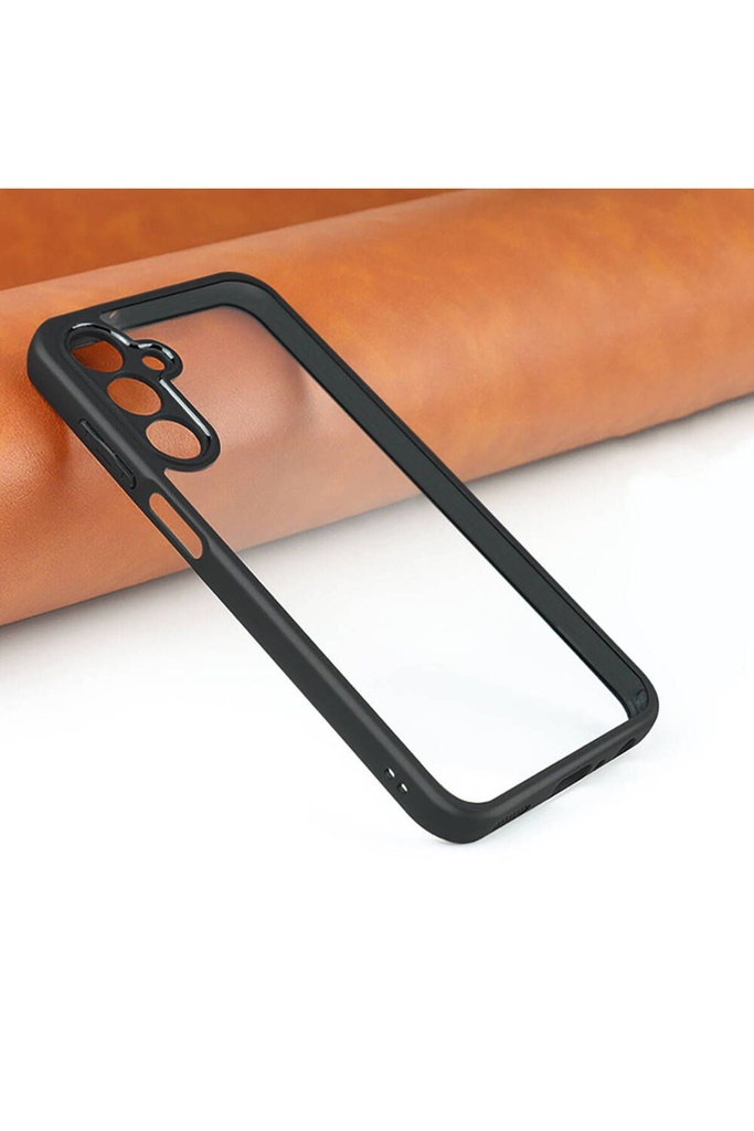 Megafox Teknoloji Samsung Galaxy A15 Uyumlu Kılıf Kamera Korumalı Şeffaf Arka Yüzey New Roll Kapak