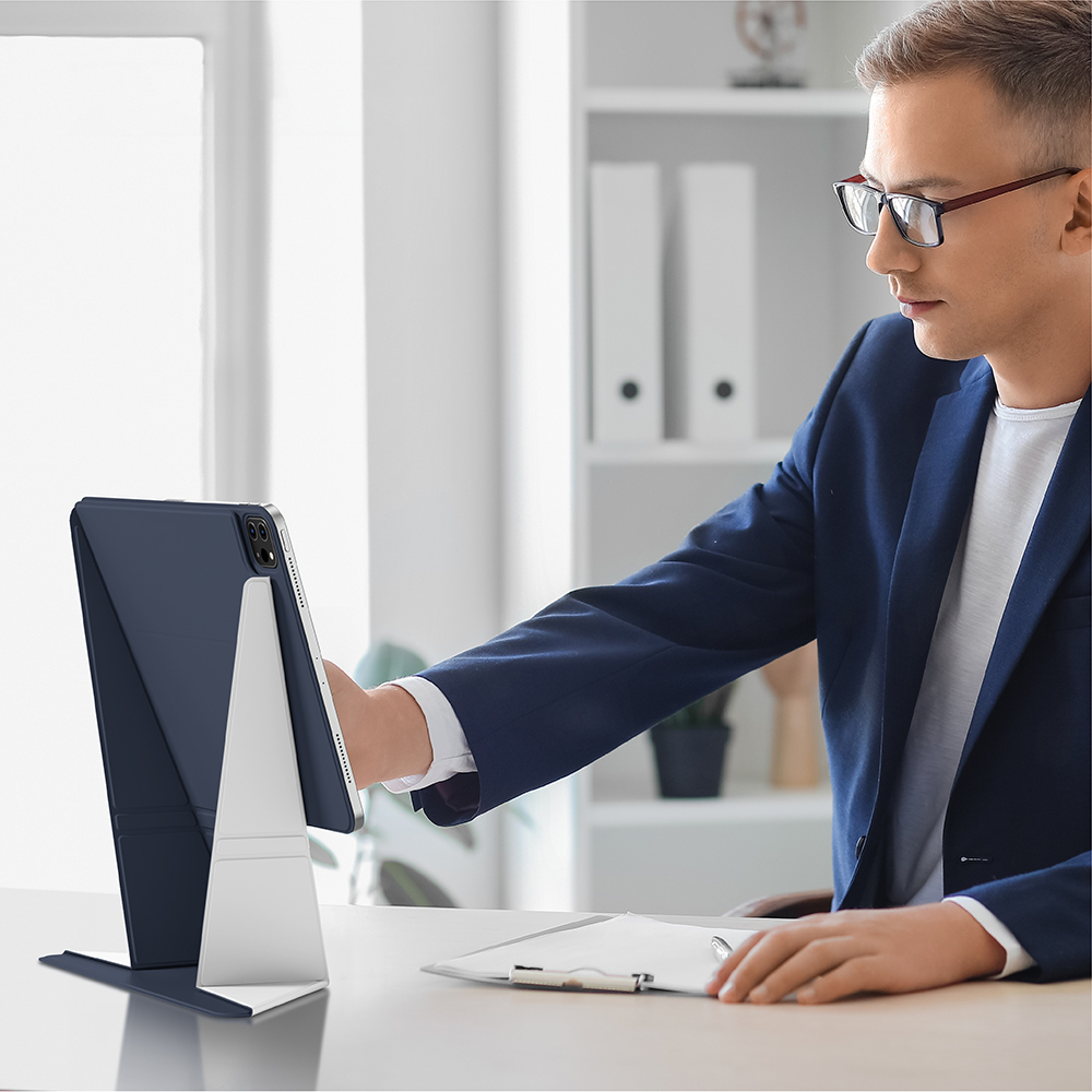 Apple iPad Air 11 2025 M3 Amazingthing Matte Pro Mag Folio Katlanabilir Magnetik Standlı Kılıf - 31