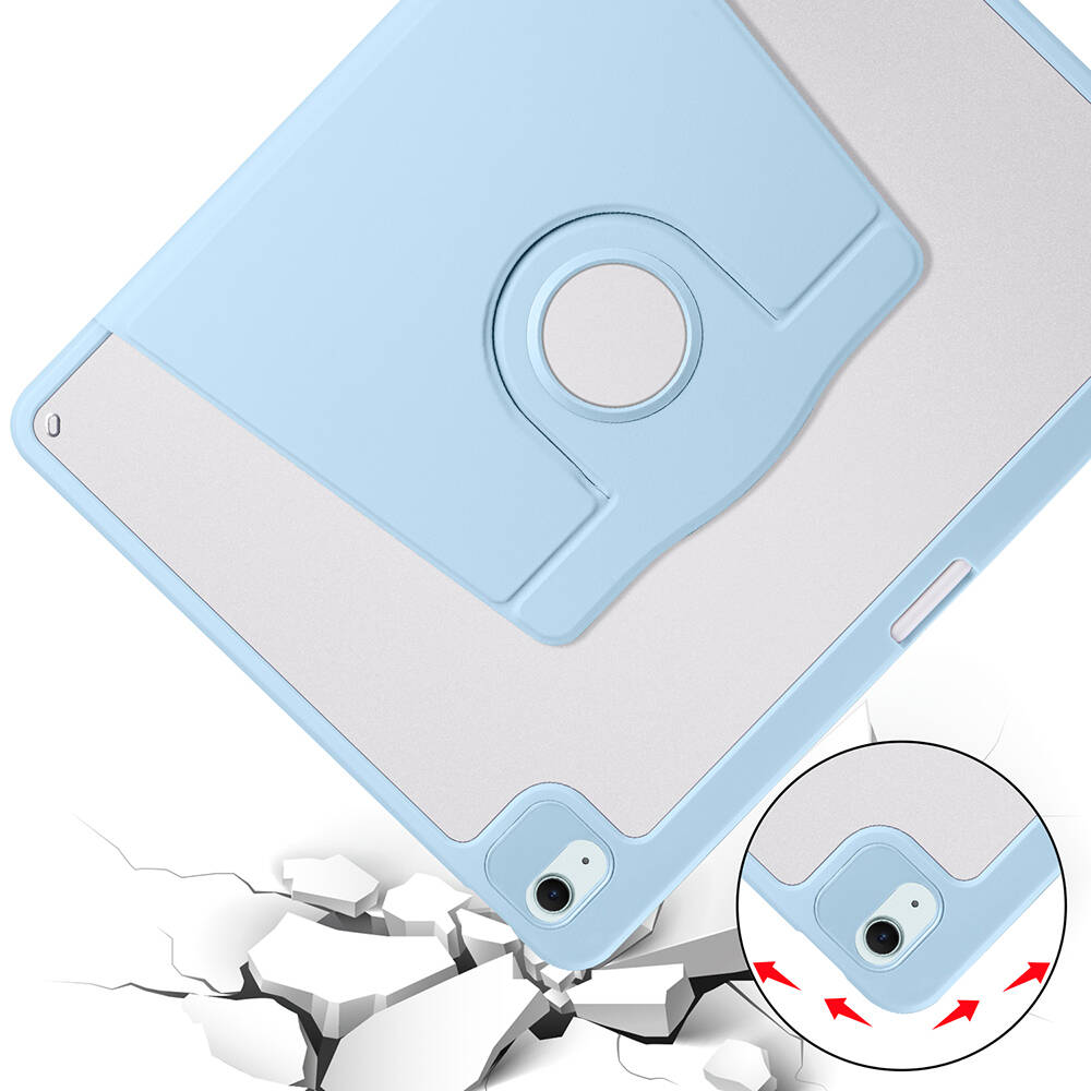 Apple iPad Air 13 2025 M3 Kılıf Zore Termik Kalem Bölmeli Dönebilen Standlı Kılıf - 1