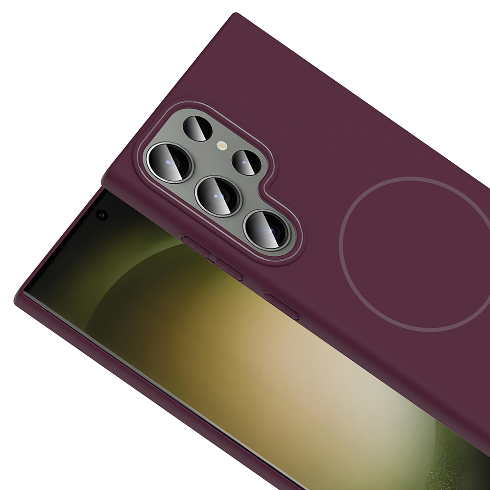 Samsung Galaxy S24 Ultra Uyumlu Kılıf Magsafe Şarj Özellikli Zore Ruby Silikon Kapak - 10