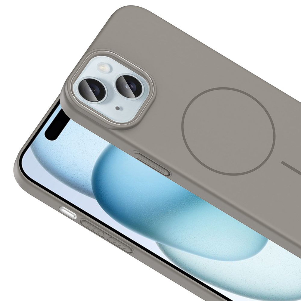 Apple iPhone 15 Uyumlu Kılıf Magsafe Şarj Özellikli Zore Ruby Silikon Kapak - 4