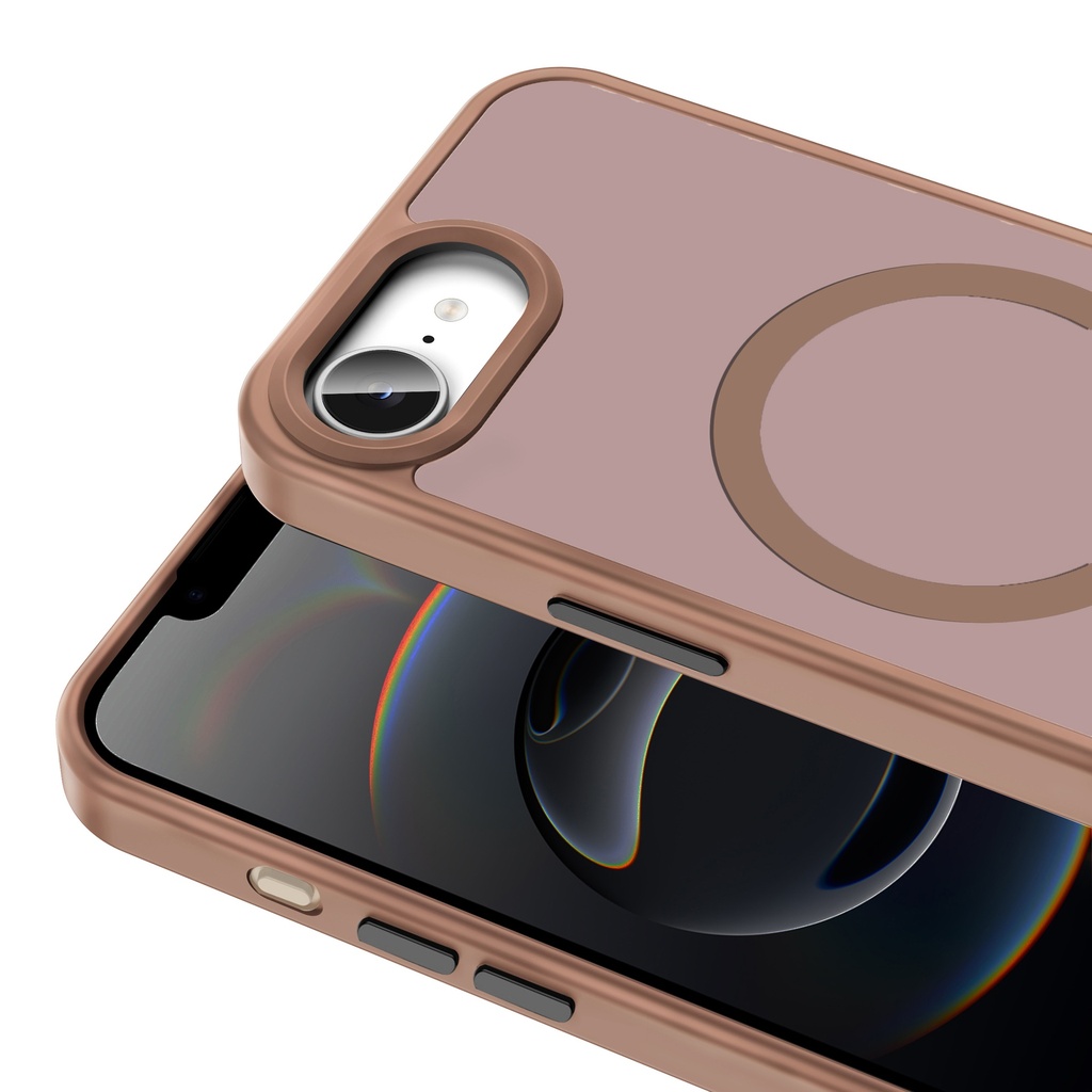 Apple iPhone 16E Uyumlu Kılıf M-safe Şarj Özellikli Mat Arka Yüzey Zore Sio Kapak - 14