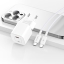 Recci RC77E GaN Teknolojili Hızlı Şarj Başlığı Type-C to Type-C PD 30W Kablolu Şarj Seti - 6
