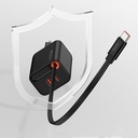 Recci RC103E GaN Teknolojili Hızlı Şarj Başlığı USB-A to Type-C PD 67W Type-C Kablolu Şarj Seti - 9