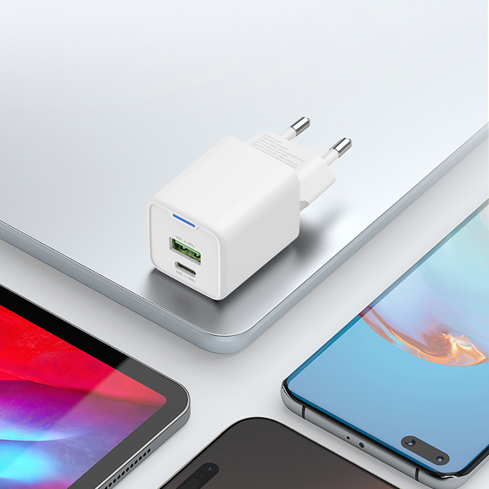 Recci RC107E Type-C PD & USB-A GaN Teknolojili Hızlı Şarj Başlığı 30W - 8