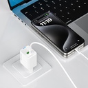 Recci RC108E GaN Teknolojili Hızlı Şarj Başlığı Type-C to Type-C PD 45W Kablolu Şarj Seti - 7