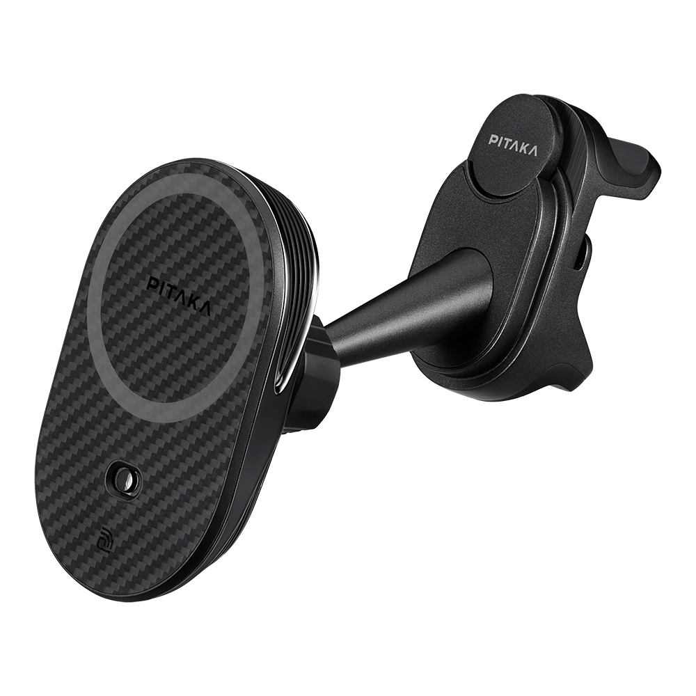 Pitaka MagEZ Pro 2 Magsafe Şarj Özellikli Qi2 Tesla Model Y ve Model 3 Uyumlu Aramid Fiber Araç Telefon Tutucu - 1