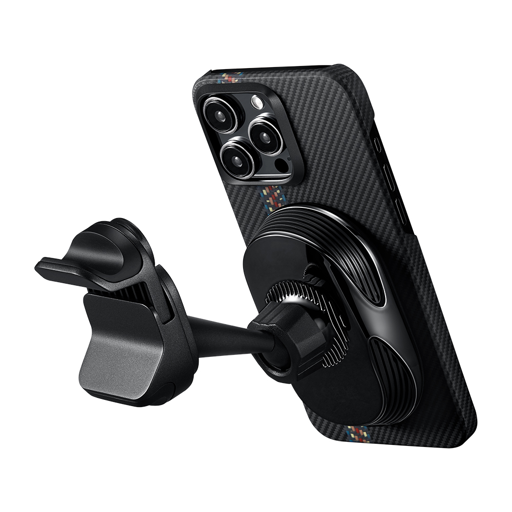 Pitaka MagEZ Pro 2 Magsafe Şarj Özellikli Qi2 Tesla Model Y ve Model 3 Uyumlu Aramid Fiber Araç Telefon Tutucu - 6