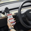 Pitaka MagEZ Pro 2 Magsafe Şarj Özellikli Qi2 Tesla Model Y ve Model 3 Uyumlu Aramid Fiber Araç Telefon Tutucu - 30