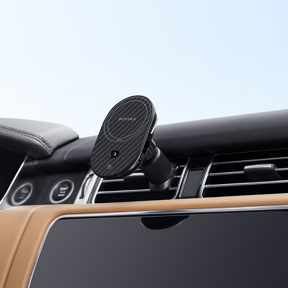 Pitaka MagEZ Pro 2 Magsafe Şarj Özellikli Qi2 Aramid Fiber Araç Telefon Tutucu - 19