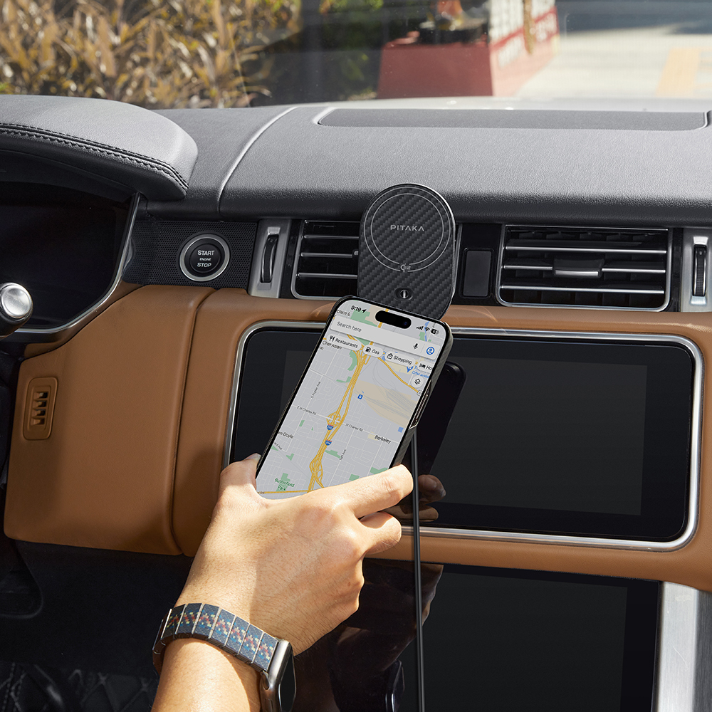 Pitaka MagEZ Pro 2 Magsafe Şarj Özellikli Qi2 Aramid Fiber Araç Telefon Tutucu - 20