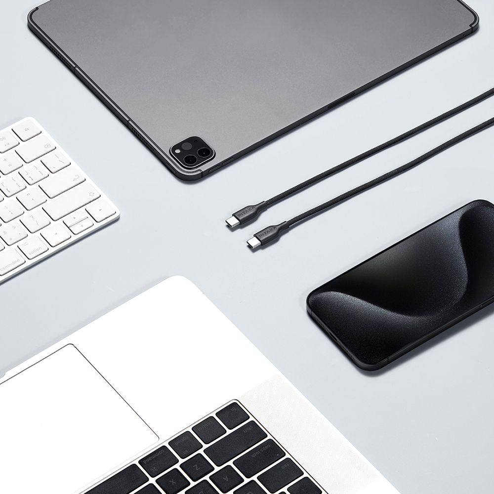 Pitaka Flex Braided Örgülü Tasarımlı Type-C to Type-C PD Data ve Şarj Kablosu 60W 1.2M - 12