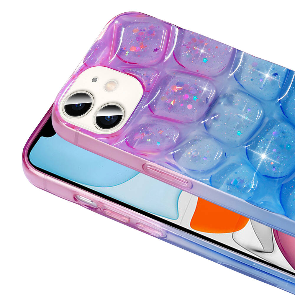 Apple iPhone 11 Uyumlu Kılıf Simli 3D Desenli Zore Hacar Kapak - 7