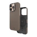 Apple iPhone 16 Pro Max Uyumlu Kılıf Wiwu DCC-208 Magsafe Şarj Özellikli Kamera Standlı Aramid Fiber Tasarım Kevlar Kapak - 11