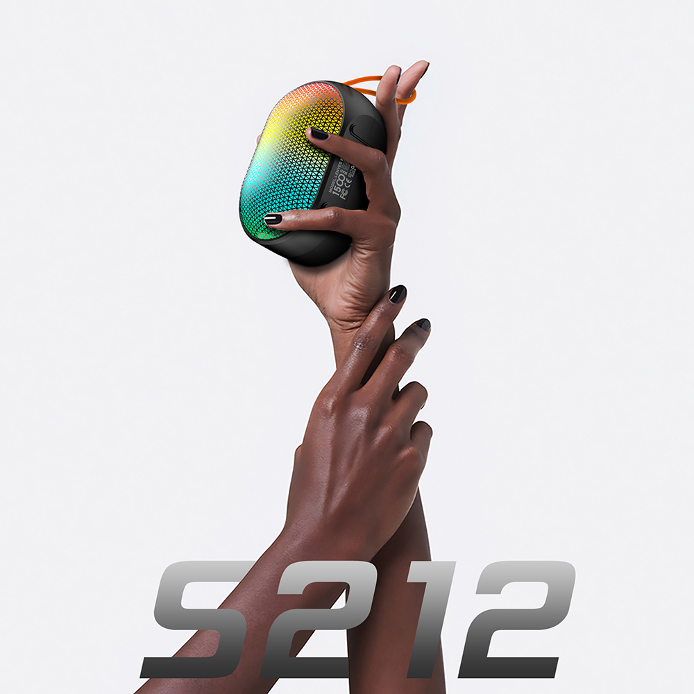 Lenyes S212 Su Geçirmez RGB Işıklı Askılı Taşınabilir Kablosuz Bluetooth Hoparlör v5.3 - 3