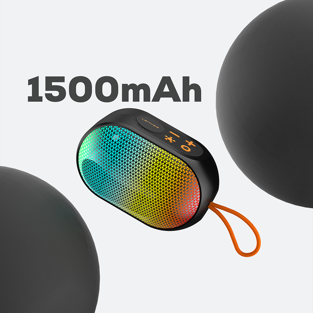 Lenyes S212 Su Geçirmez RGB Işıklı Askılı Taşınabilir Kablosuz Bluetooth Hoparlör v5.3 - 5