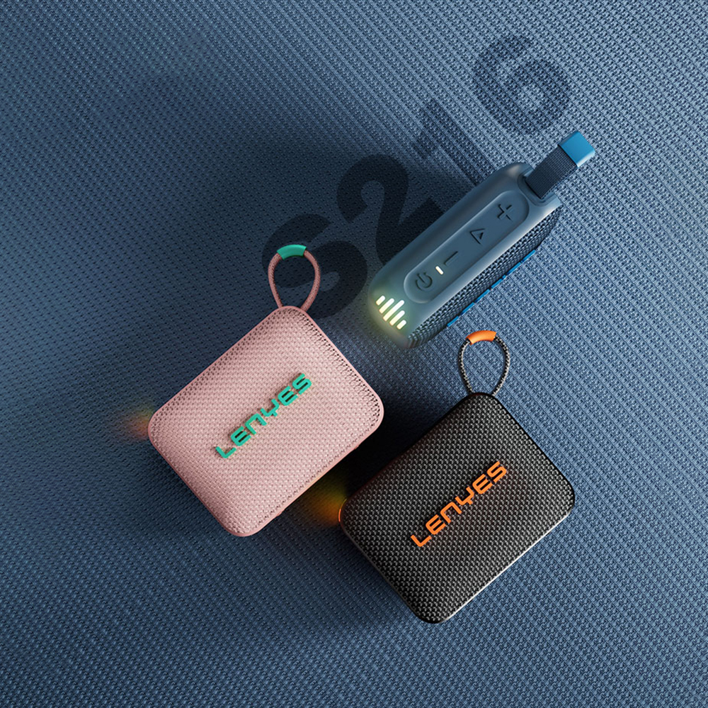 Lenyes S216 Su Geçirmez Özellikli RGB Işıklı Askılı Mini Bluetooth Speaker Hoparlör v5.3 - 1
