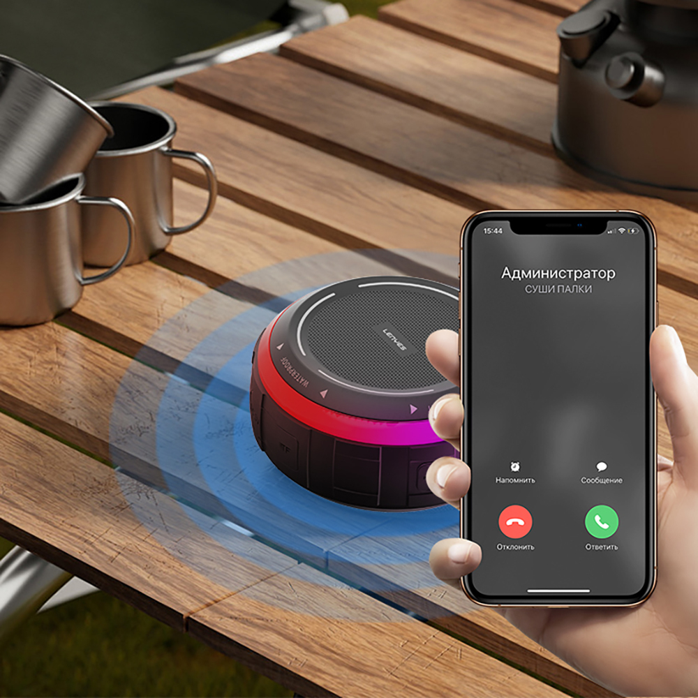 Lenyes S223 RGB Işıklı Askı Aparatlı Mini Bluetooth Speaker Hoparlör v5.3 - 5