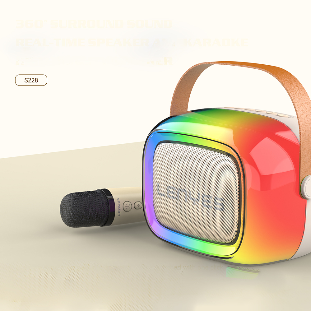 Lenyes S228 RGB Işıklı Askılı Mikrofonlu Bluetooth Speaker Hoparlör v5.3 - 3