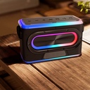 Lenyes S834 RGB Led Işıklı Bluetooth Speaker Hoparlör ve Karaoke Bluetooth Mikrofon - 5