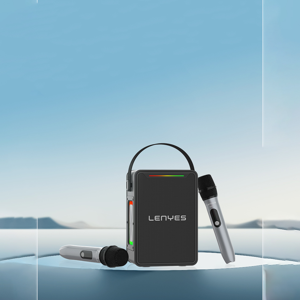 Lenyes S857 RGB Işıklı Çift Mikrofonlu Taşınabilir TWS Bluetooth Speaker Hoparlör v5.3 - 1